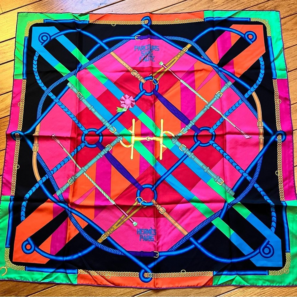 Hermes Parcours Sans Faute Scarf, sz 90